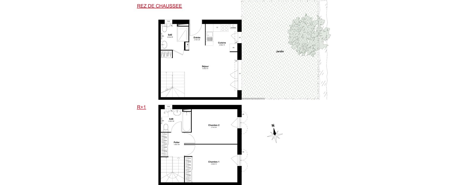 Villa T3 de 66,36 m2 &agrave; Brignoles Centre