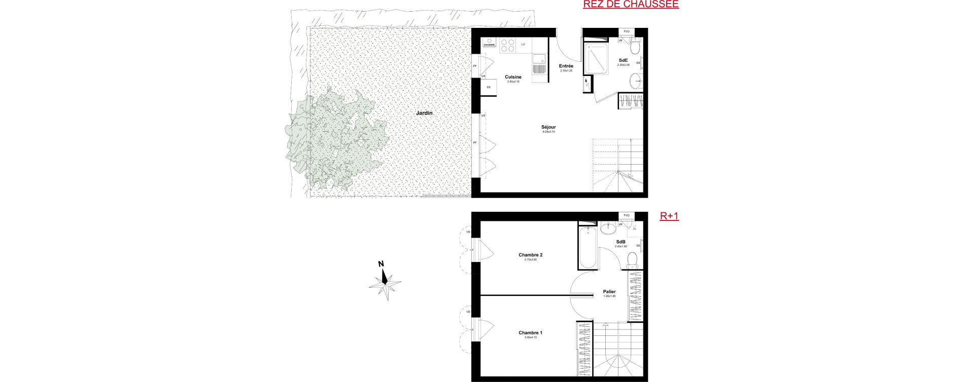 Villa T3 de 66,36 m2 &agrave; Brignoles Centre
