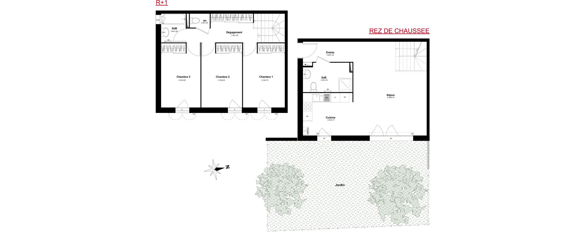 Villa T4 de 91,90 m2 &agrave; Brignoles Centre