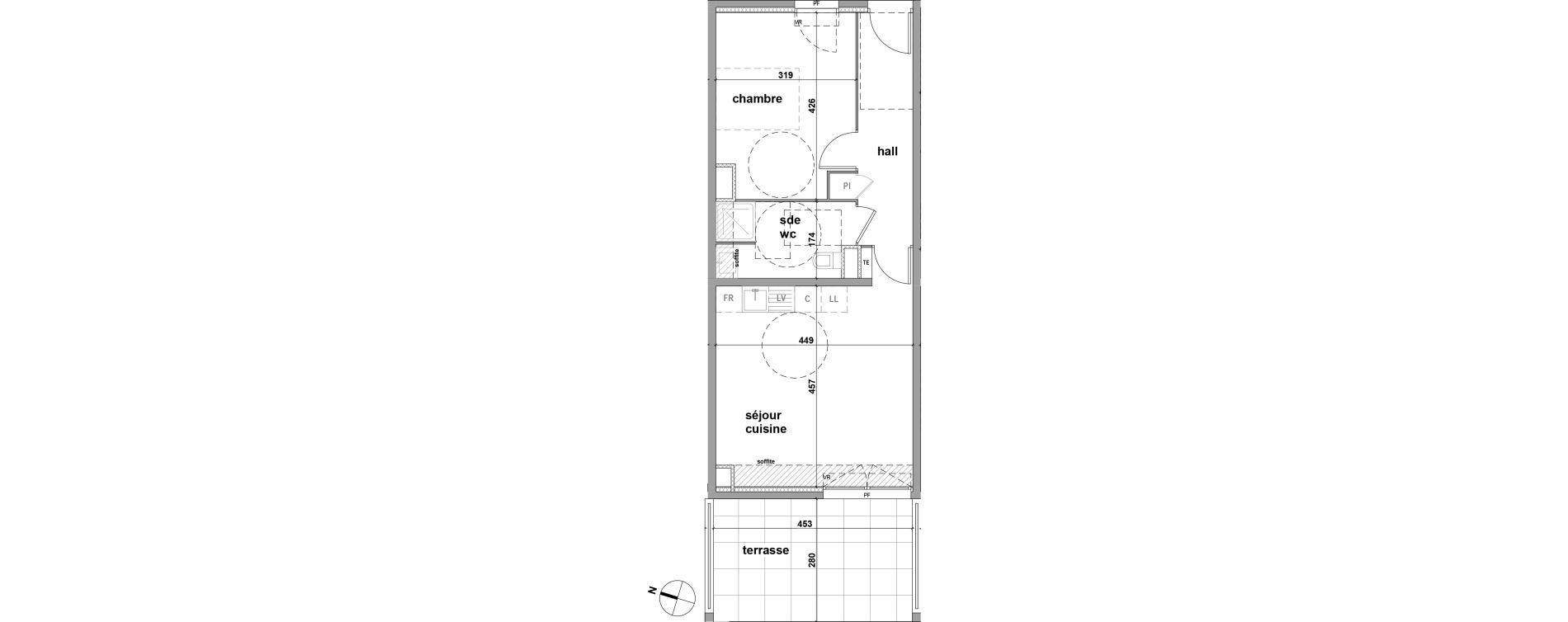 Appartement T2 de 46,50 m2 &agrave; Brignoles Centre