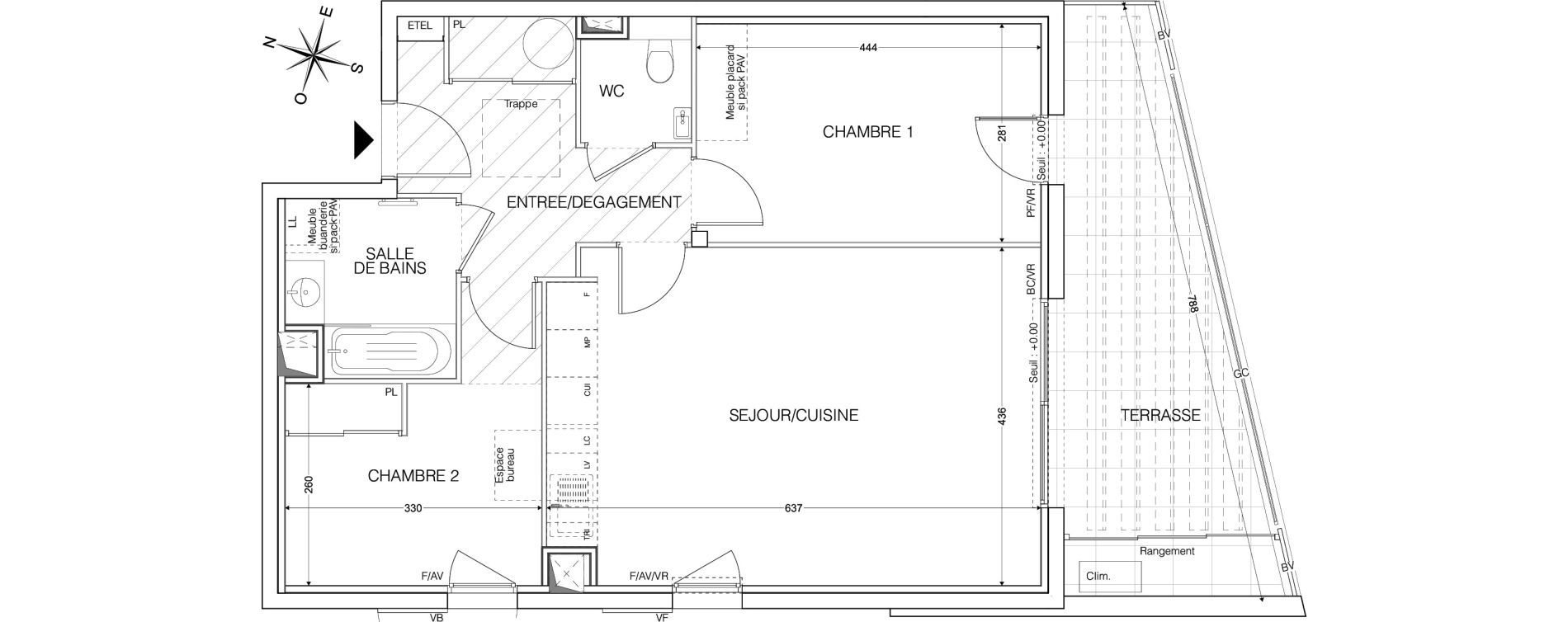 Appartement T3 de 64,72 m2 &agrave; Carqueiranne Carqueiranne centre ville