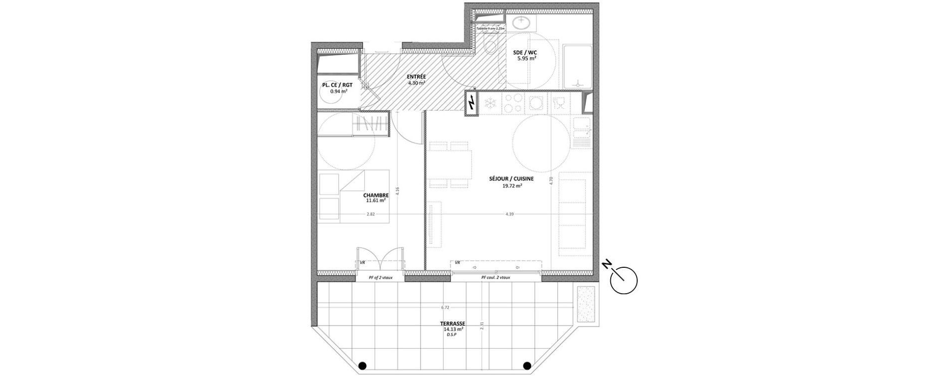 Appartement T2 de 42,52 m2 &agrave; Cavalaire-Sur-Mer Centre