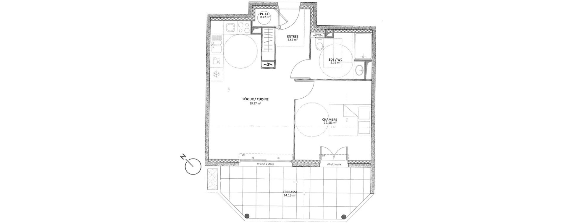 Appartement T2 de 43,18 m2 &agrave; Cavalaire-Sur-Mer Centre
