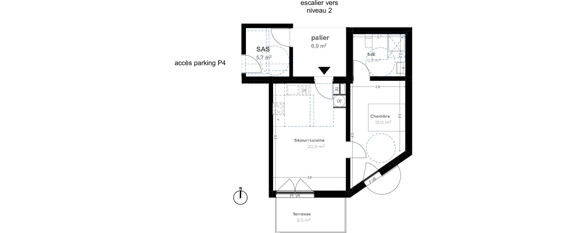 Appartement T2 de 39,20 m2 &agrave; Cavalaire-Sur-Mer Centre