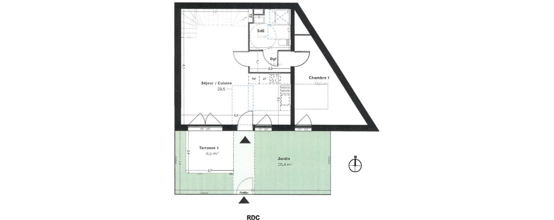 Duplex T4 de 85,40 m2 &agrave; Cavalaire-Sur-Mer Centre