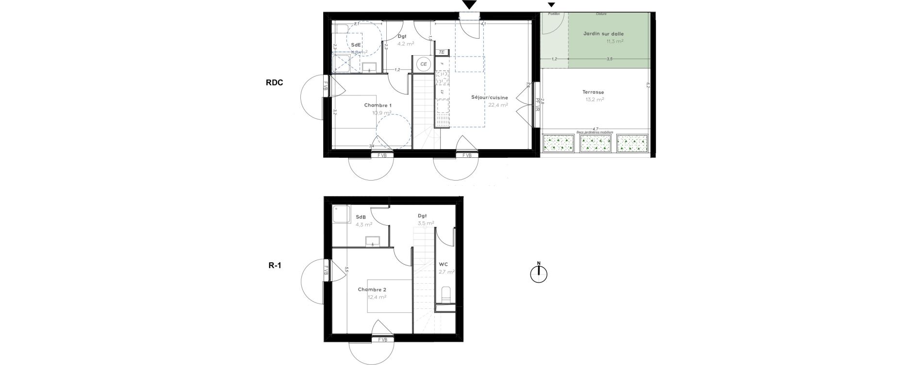 Duplex T3 de 65,20 m2 &agrave; Cavalaire-Sur-Mer Centre
