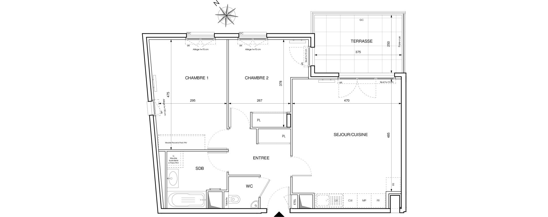 Appartement T3 de 66,07 m2 &agrave; Cavalaire-Sur-Mer Centre