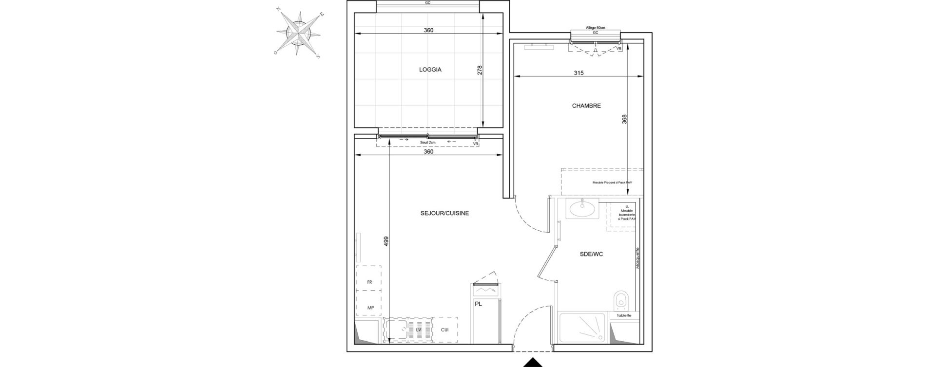 Appartement T2 de 39,75 m2 &agrave; Cavalaire-Sur-Mer Centre