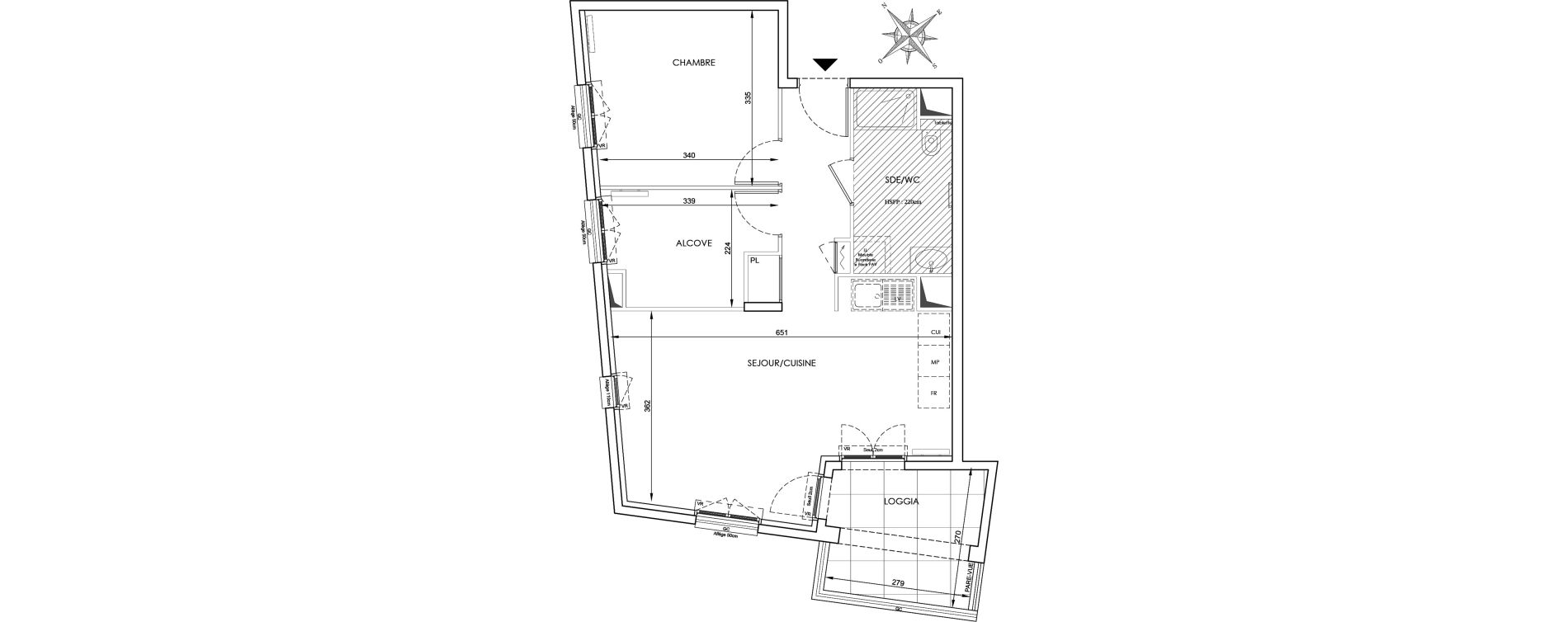 Appartement T2 de 52,82 m2 &agrave; Cavalaire-Sur-Mer Centre