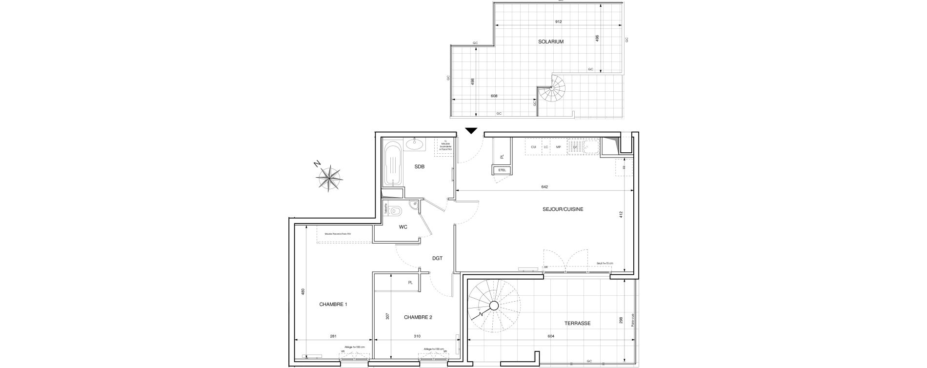 Appartement T3 de 65,25 m2 &agrave; Cavalaire-Sur-Mer Centre