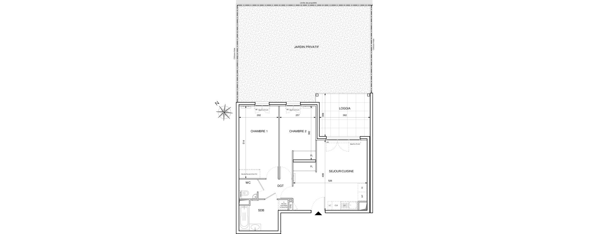 Appartement T3 de 60,10 m2 &agrave; Cavalaire-Sur-Mer Centre