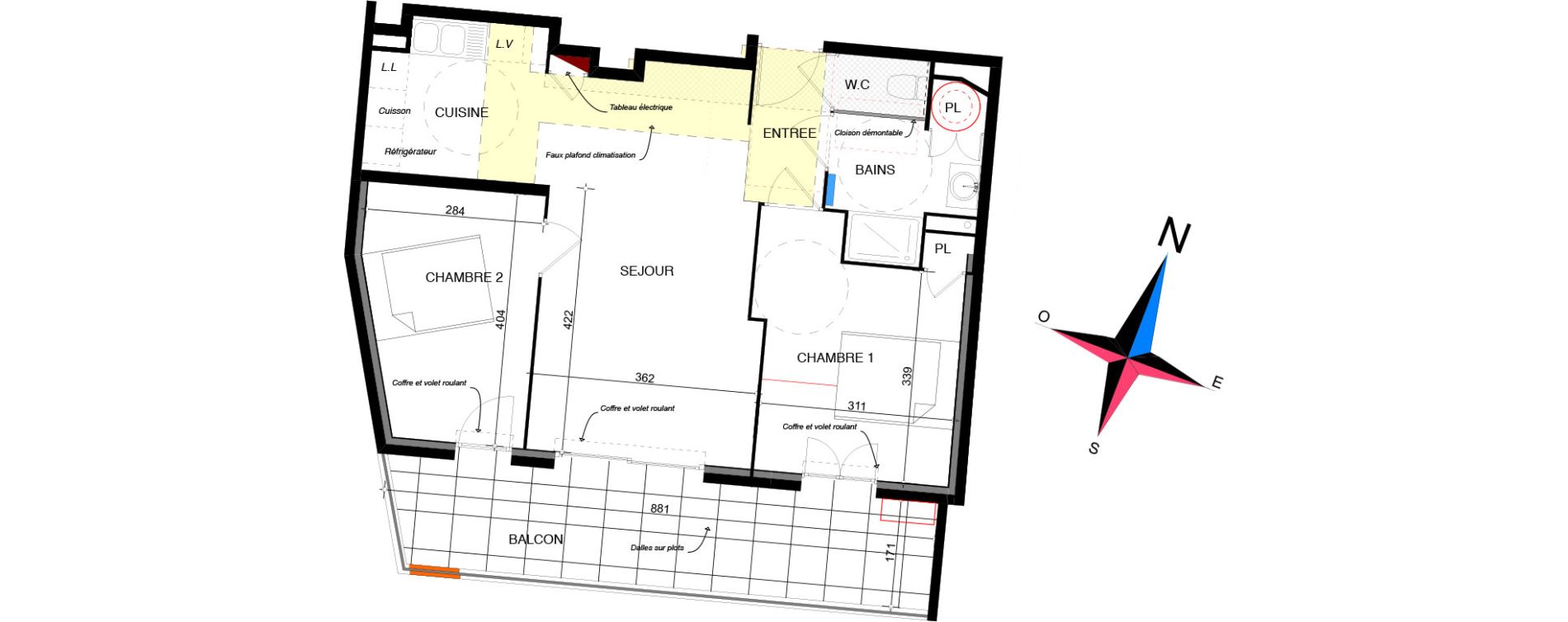 Appartement T3 de 60,02 m2 &agrave; Cavalaire-Sur-Mer Centre