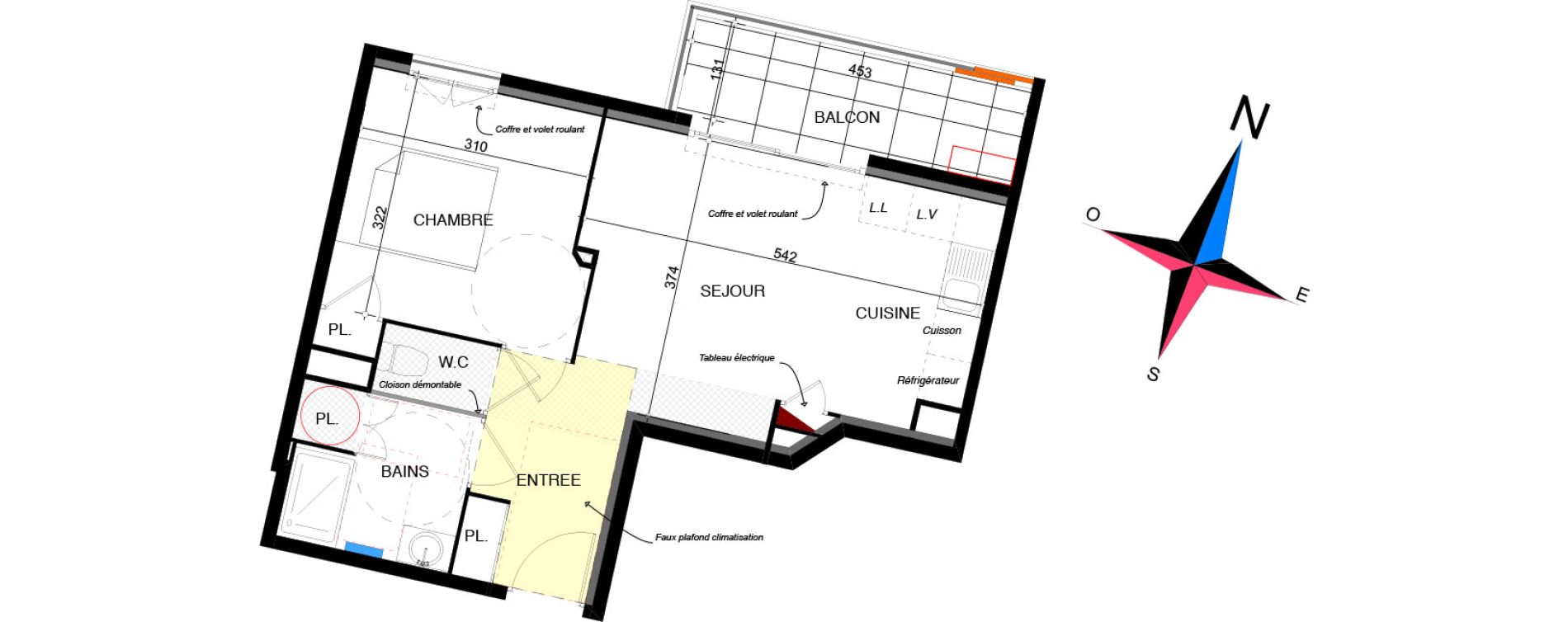 Appartement T2 de 40,29 m2 &agrave; Cavalaire-Sur-Mer Centre