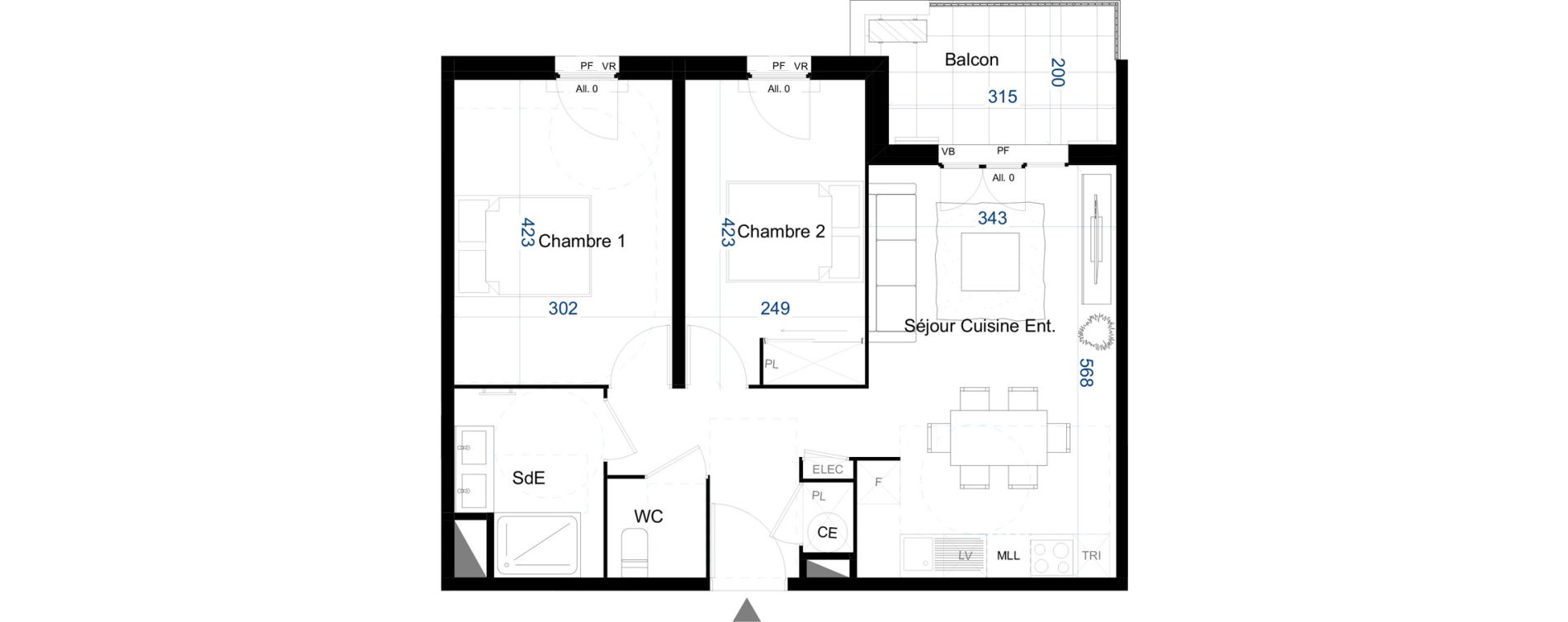 Appartement T3 de 56,53 m2 &agrave; Cogolin Les coustelines