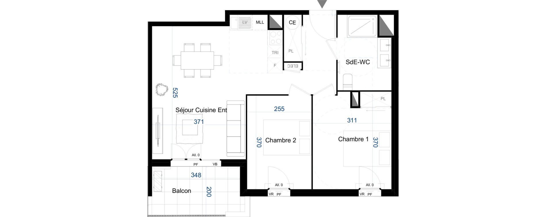 Appartement T3 de 57,12 m2 &agrave; Cogolin Les coustelines