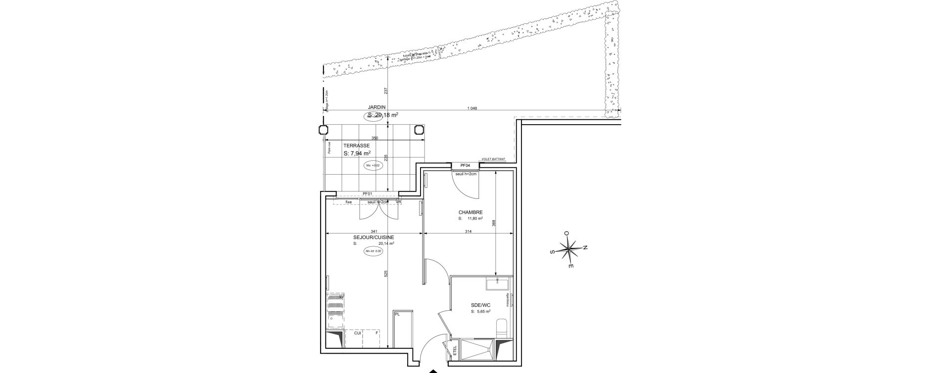 Appartement T2 de 37,59 m2 &agrave; Cogolin Centre