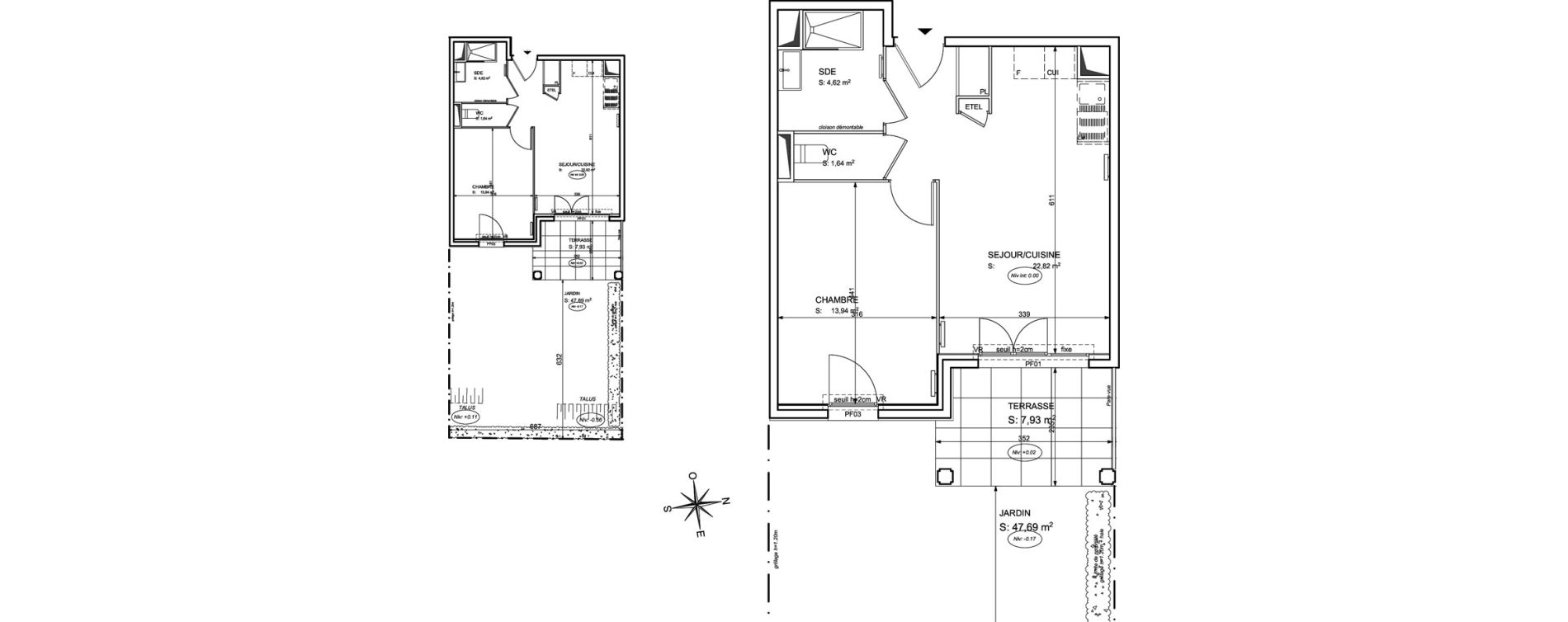 Appartement T2 de 43,02 m2 &agrave; Cogolin Centre