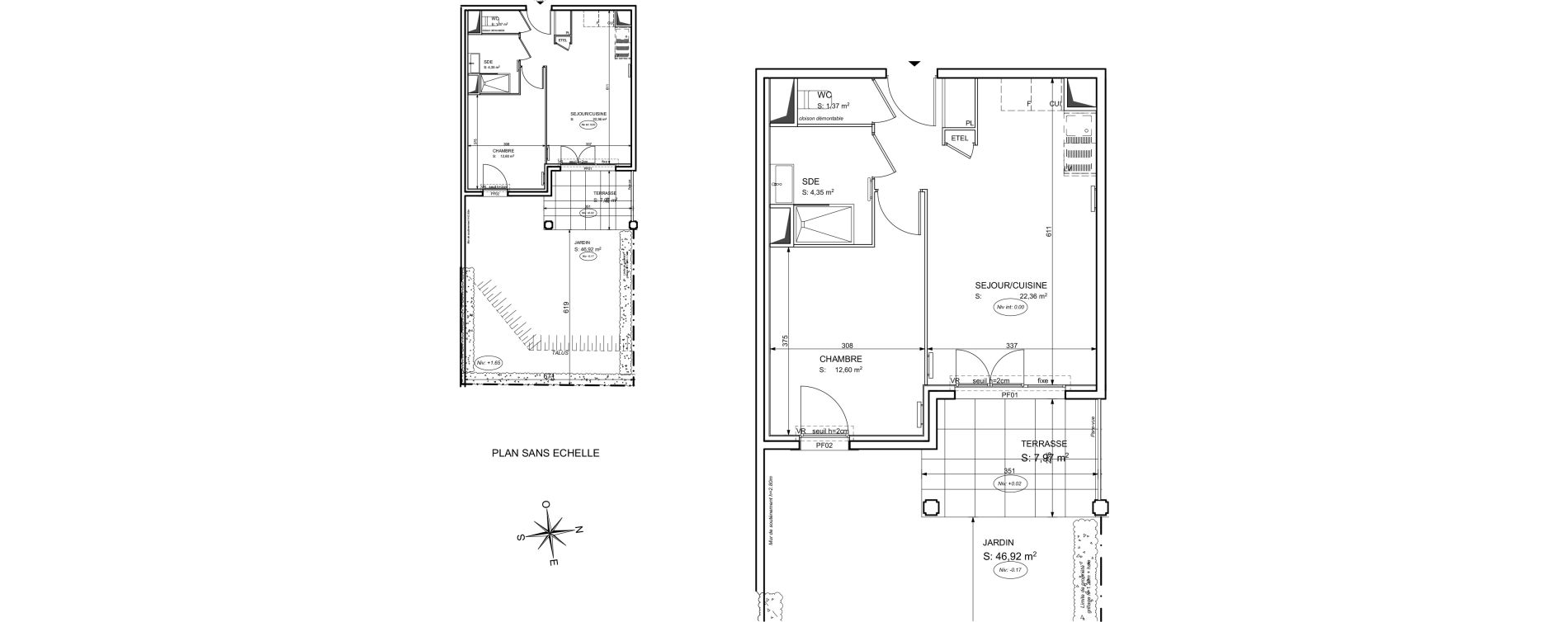 Appartement T2 de 40,68 m2 &agrave; Cogolin Centre