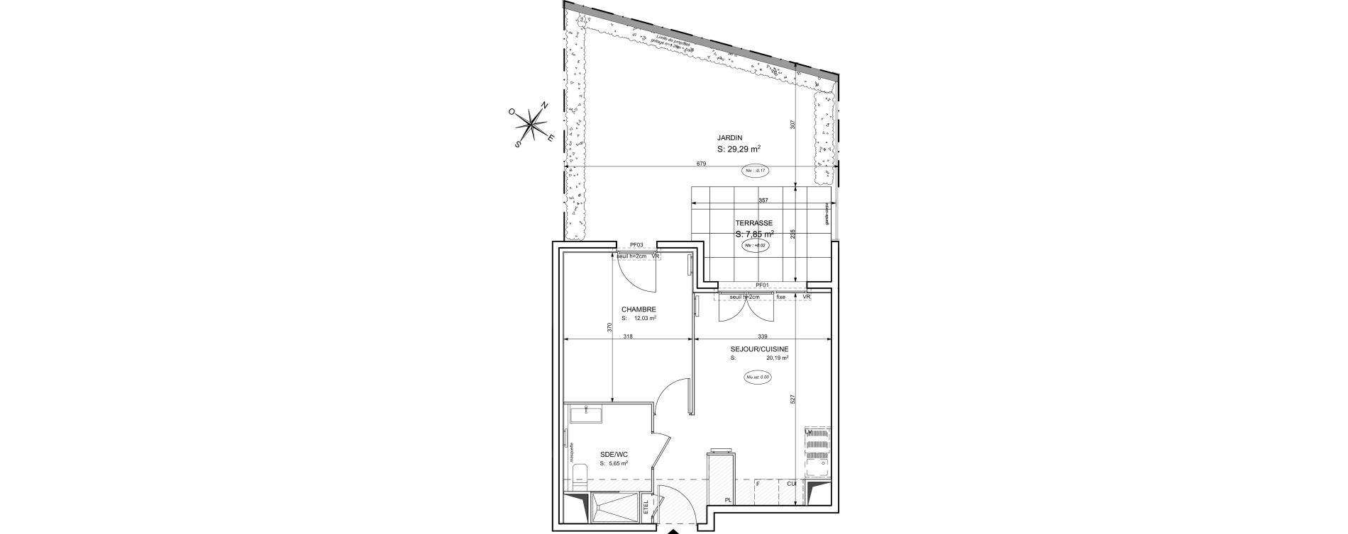 Appartement T2 de 37,87 m2 &agrave; Cogolin Centre