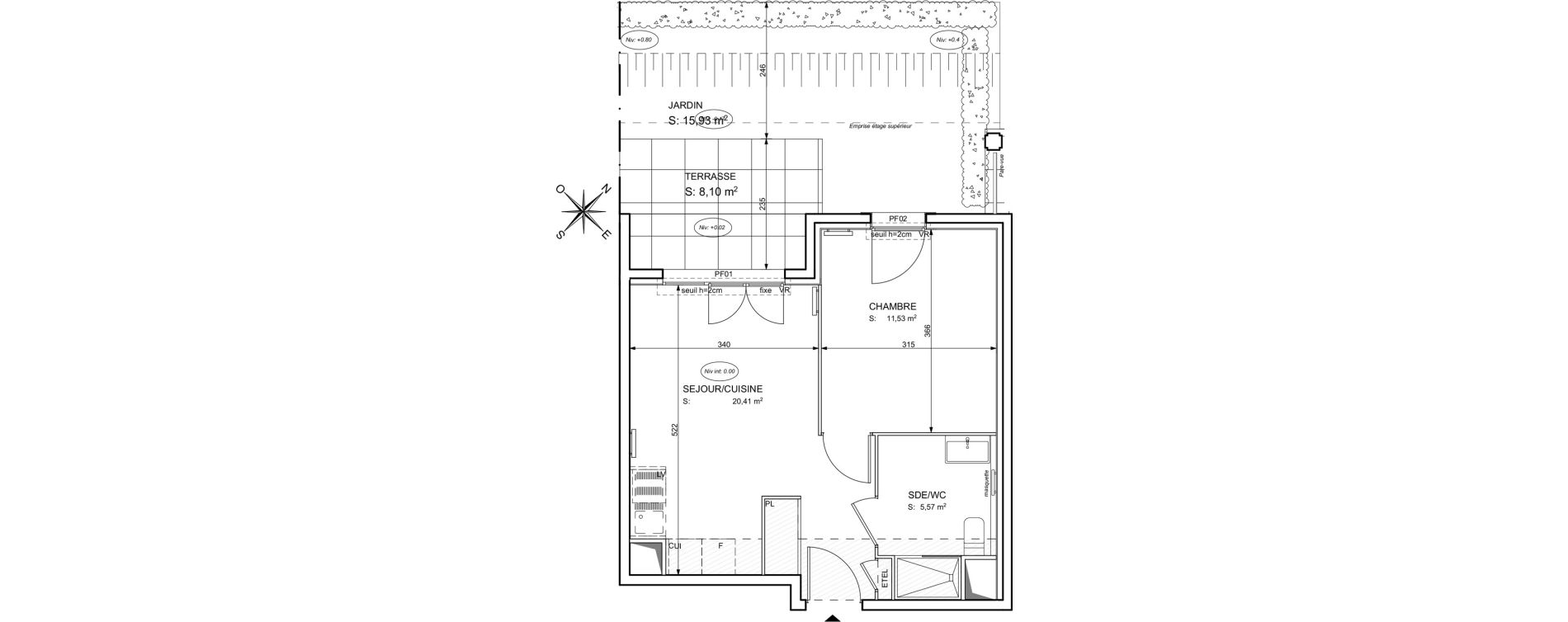 Appartement T2 de 37,51 m2 &agrave; Cogolin Centre
