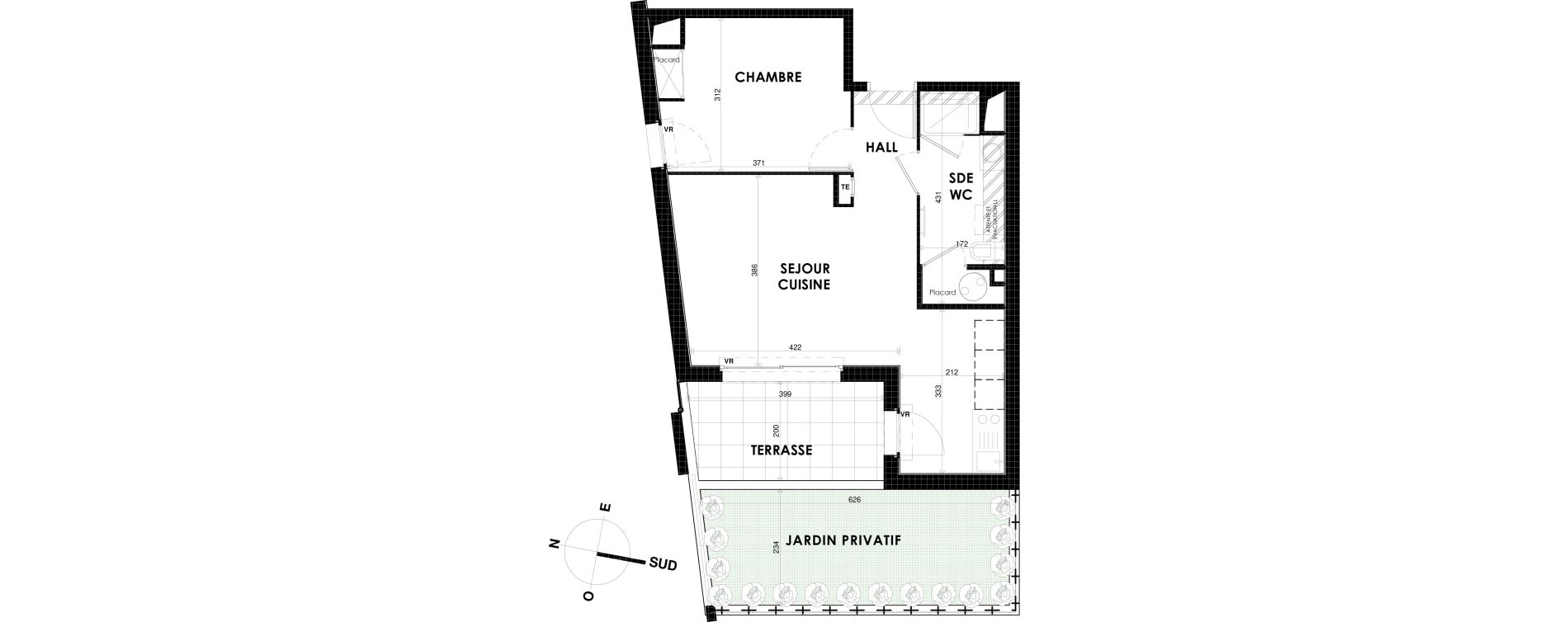 Appartement T2 de 45,40 m2 &agrave; Cogolin Fontvieille