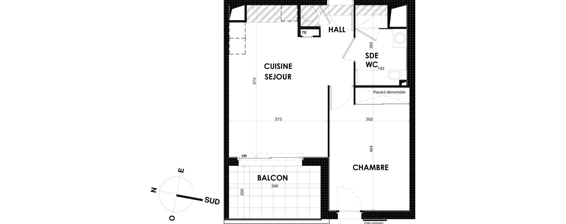 Appartement T2 de 42,69 m2 &agrave; Cogolin Fontvieille