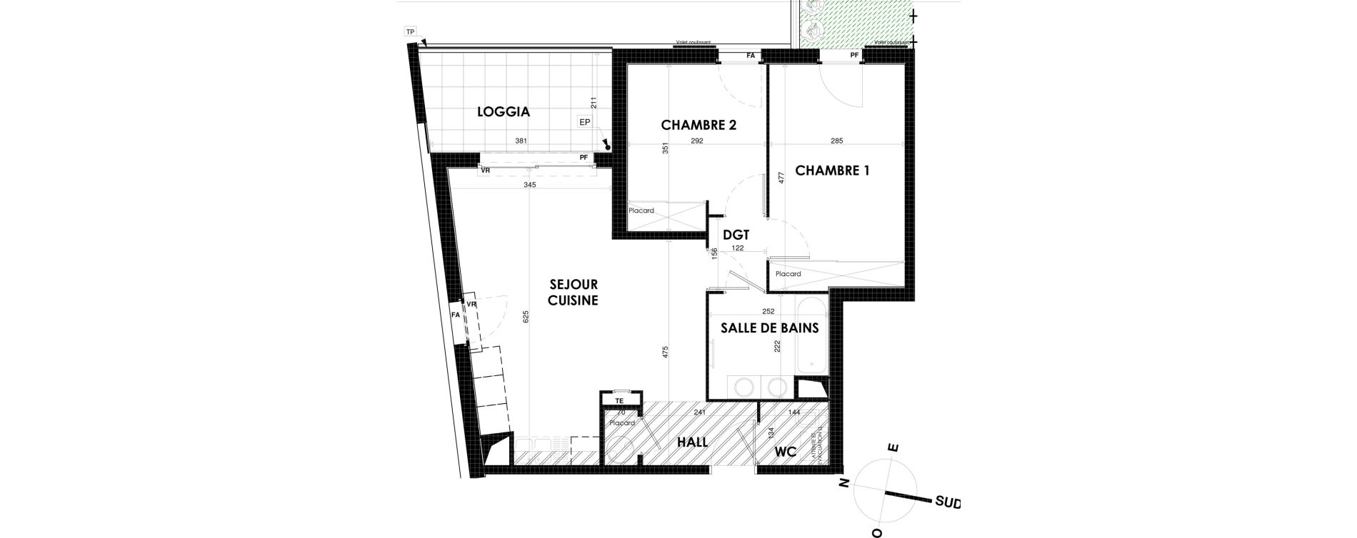 Appartement T3 de 61,29 m2 &agrave; Cogolin Fontvieille