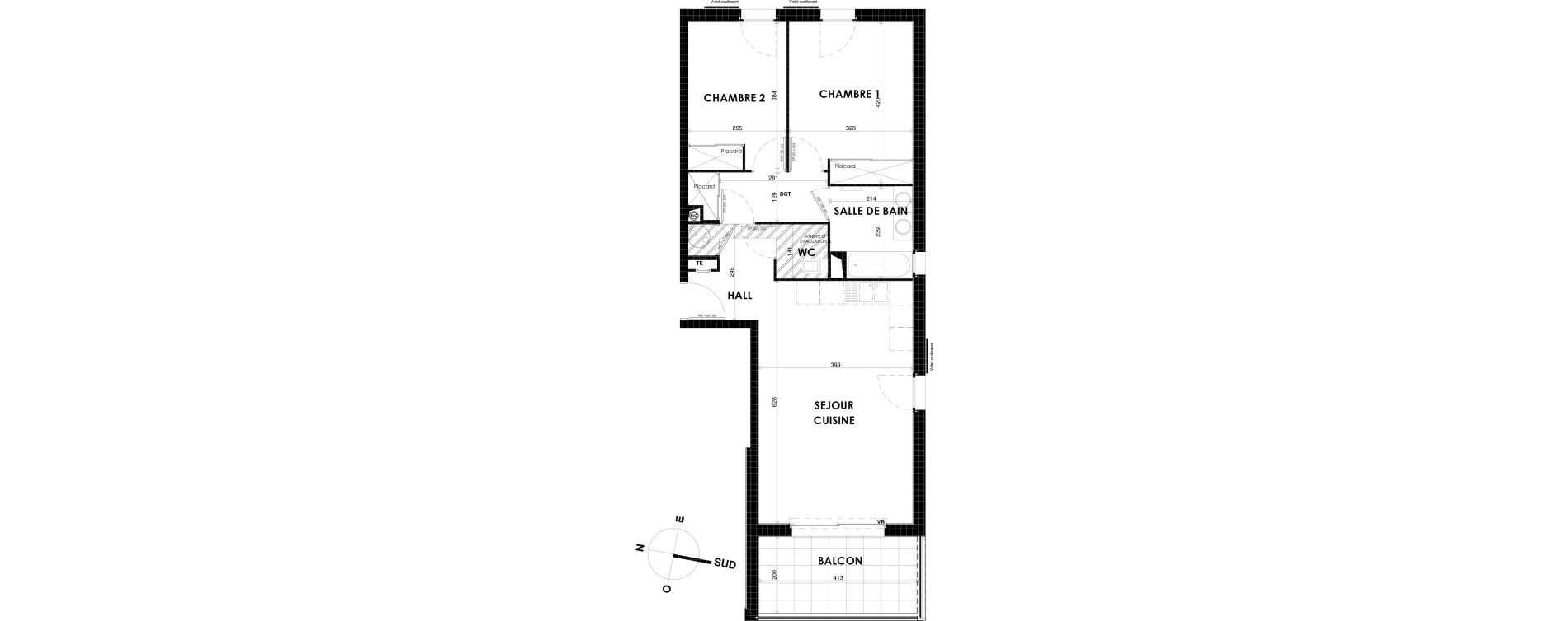 Appartement T3 de 63,80 m2 &agrave; Cogolin Fontvieille