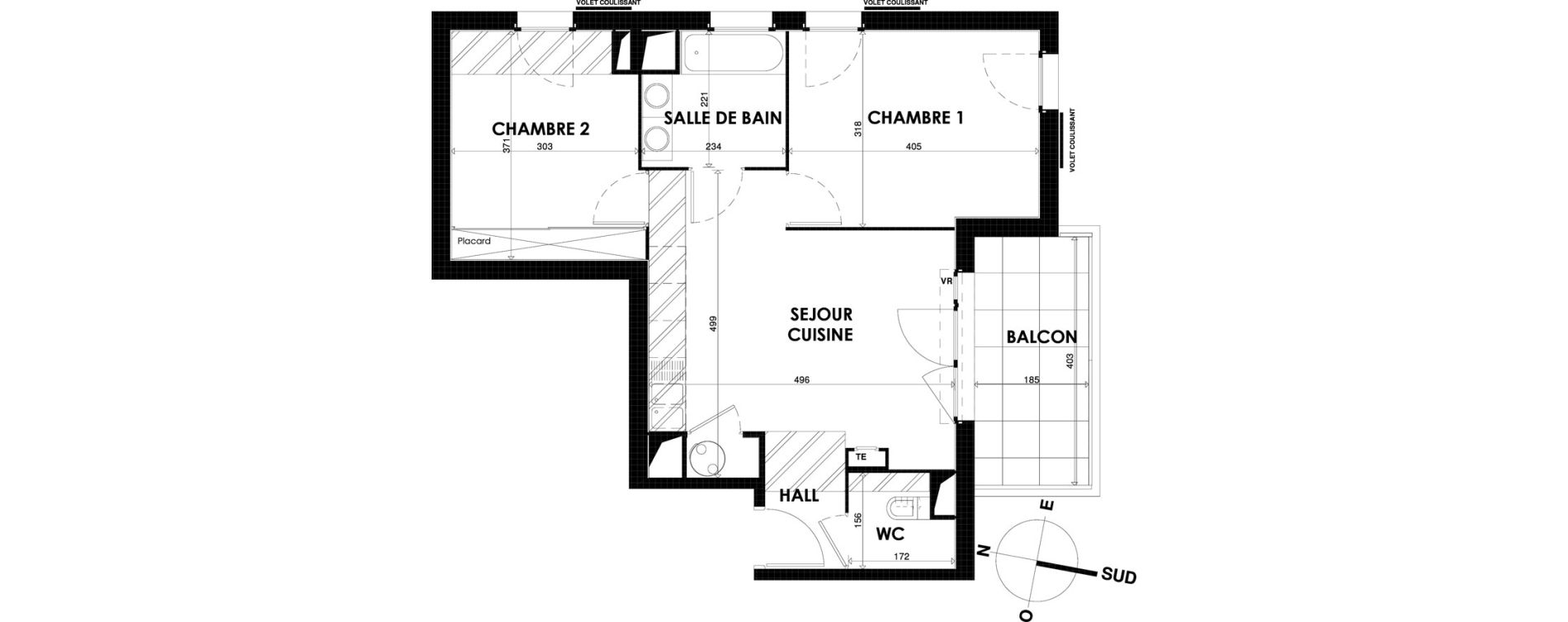 Appartement T3 de 53,82 m2 &agrave; Cogolin Centre