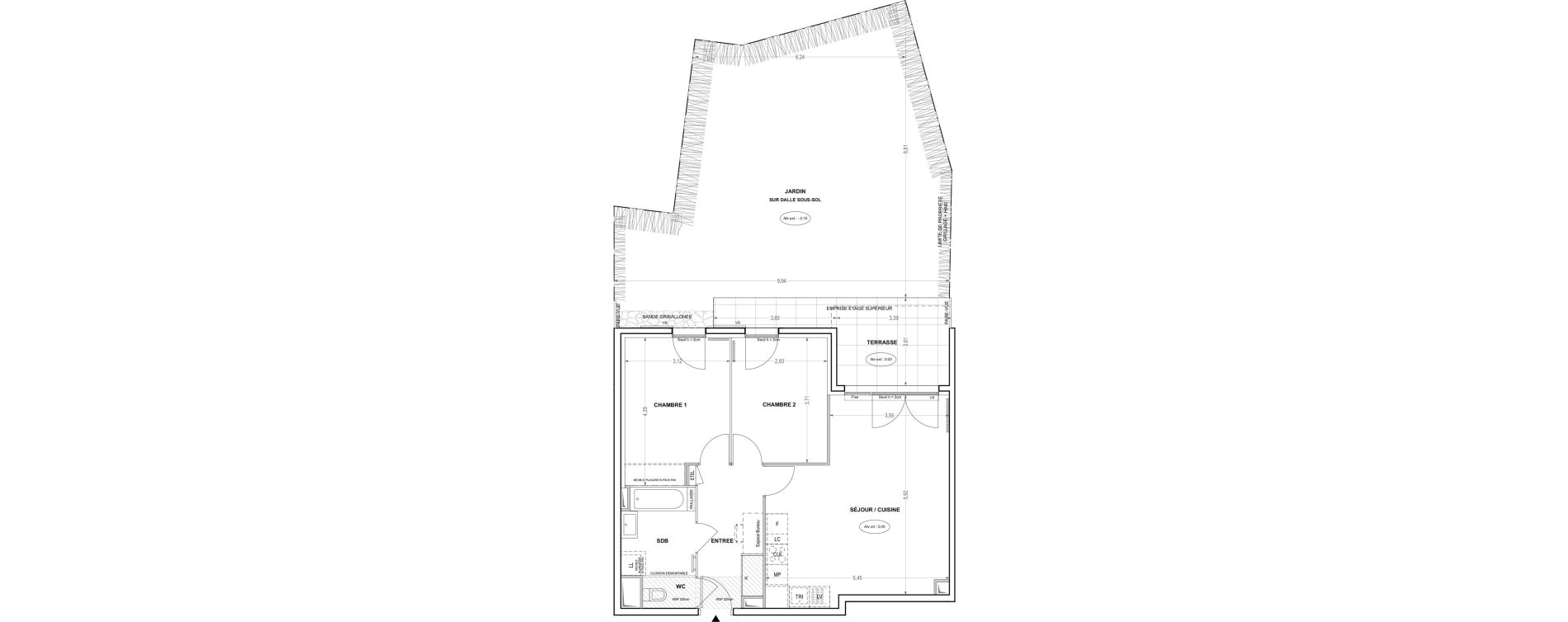 Appartement T3 de 67,31 m2 &agrave; Cogolin Centre