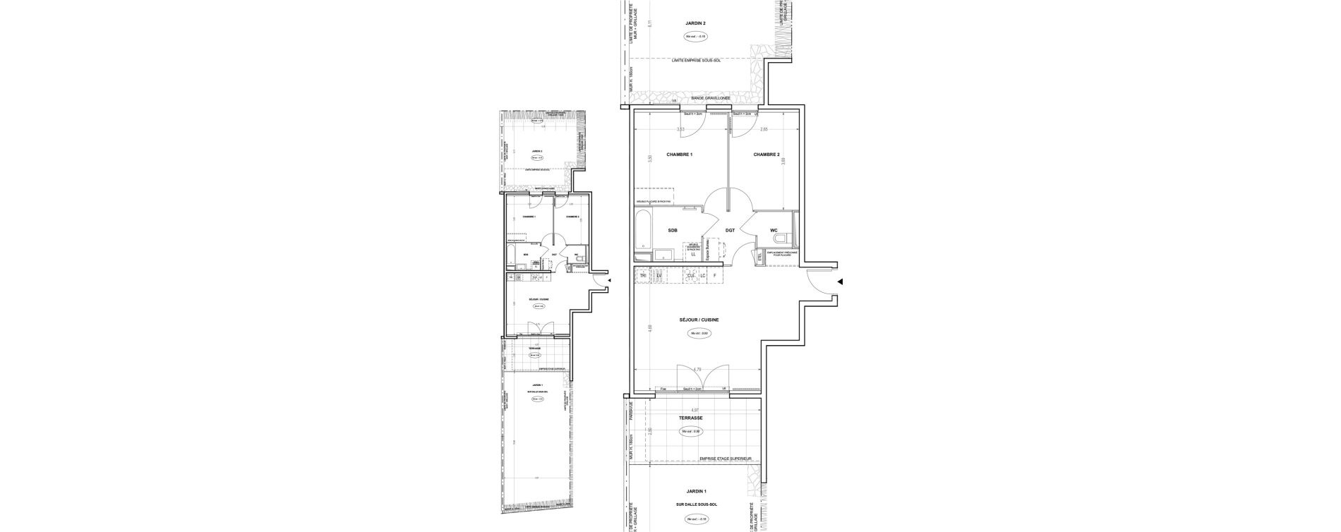 Appartement T3 de 61,94 m2 &agrave; Cogolin Centre