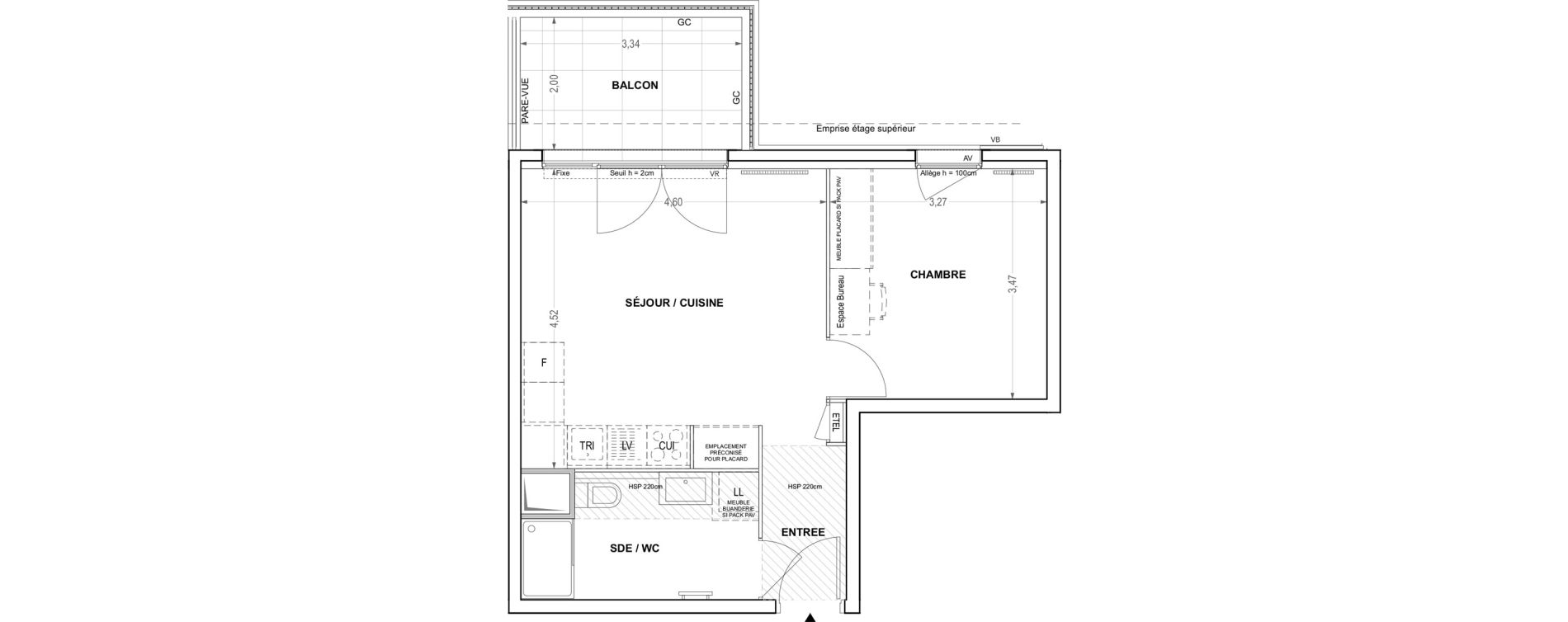 Appartement T2 de 41,00 m2 &agrave; Cogolin Centre