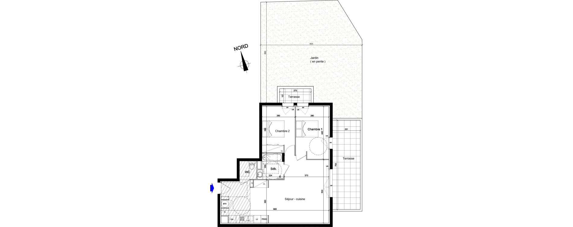 Appartement T3 de 68,72 m2 &agrave; Cogolin Centre
