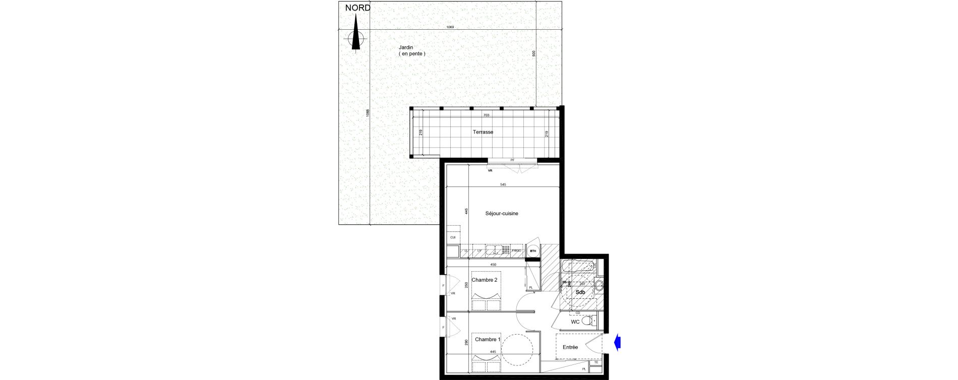 Appartement T3 de 63,13 m2 &agrave; Cogolin Centre