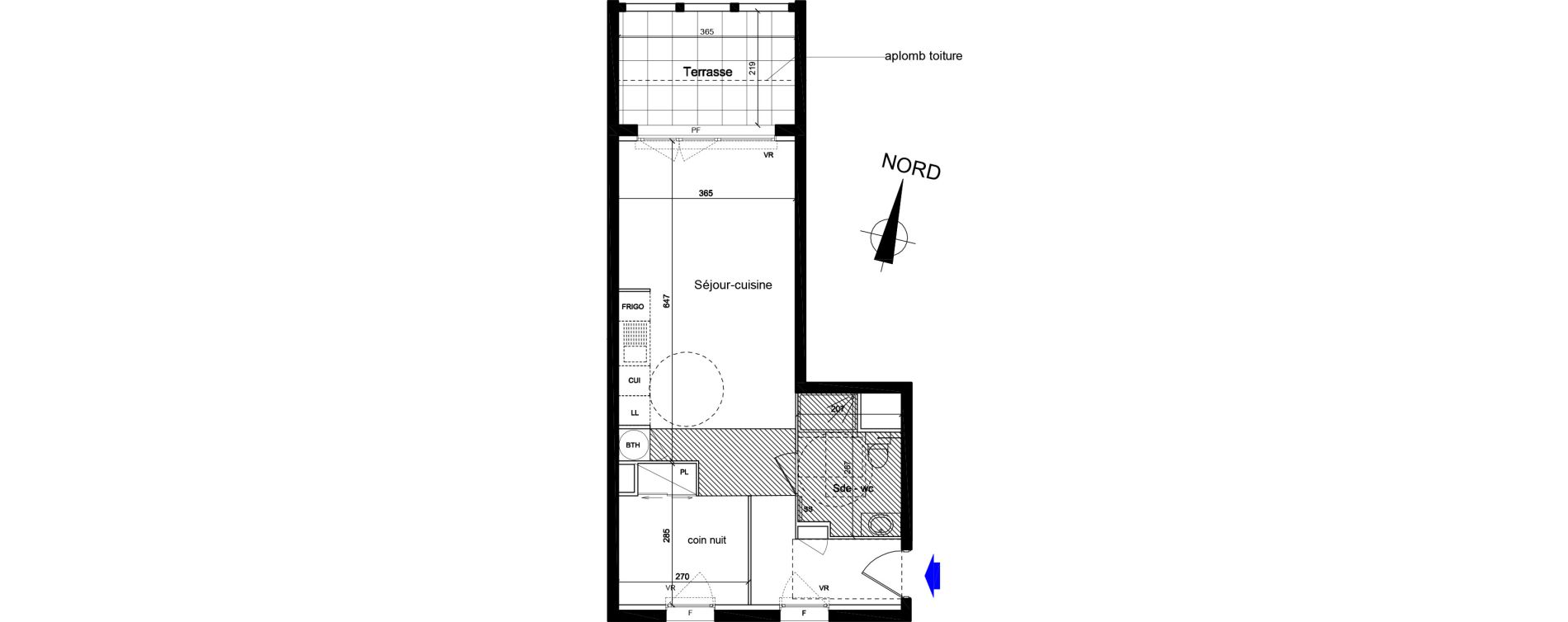 Appartement T1 de 41,52 m2 &agrave; Cogolin Centre