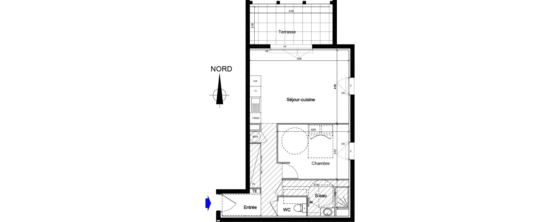 Appartement T2 de 53,28 m2 &agrave; Cogolin Centre