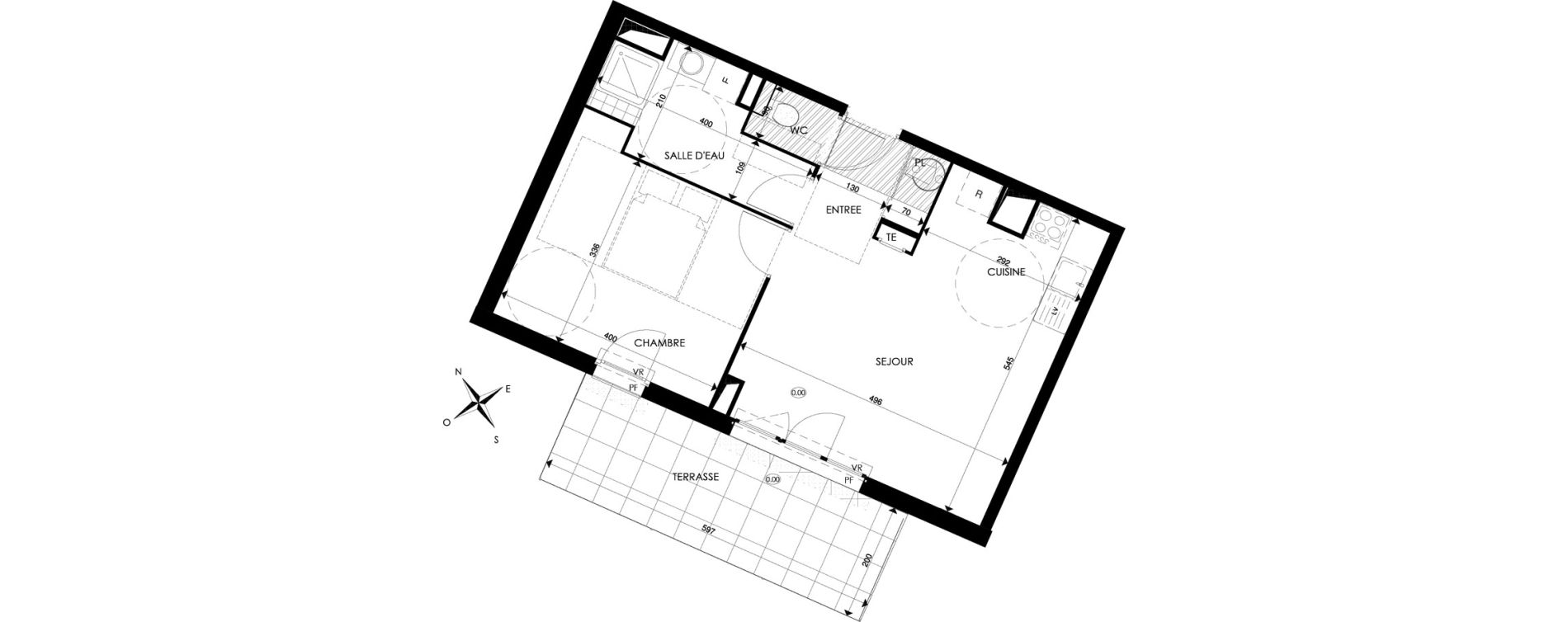 Appartement T2 de 47,16 m2 &agrave; Cogolin Centre