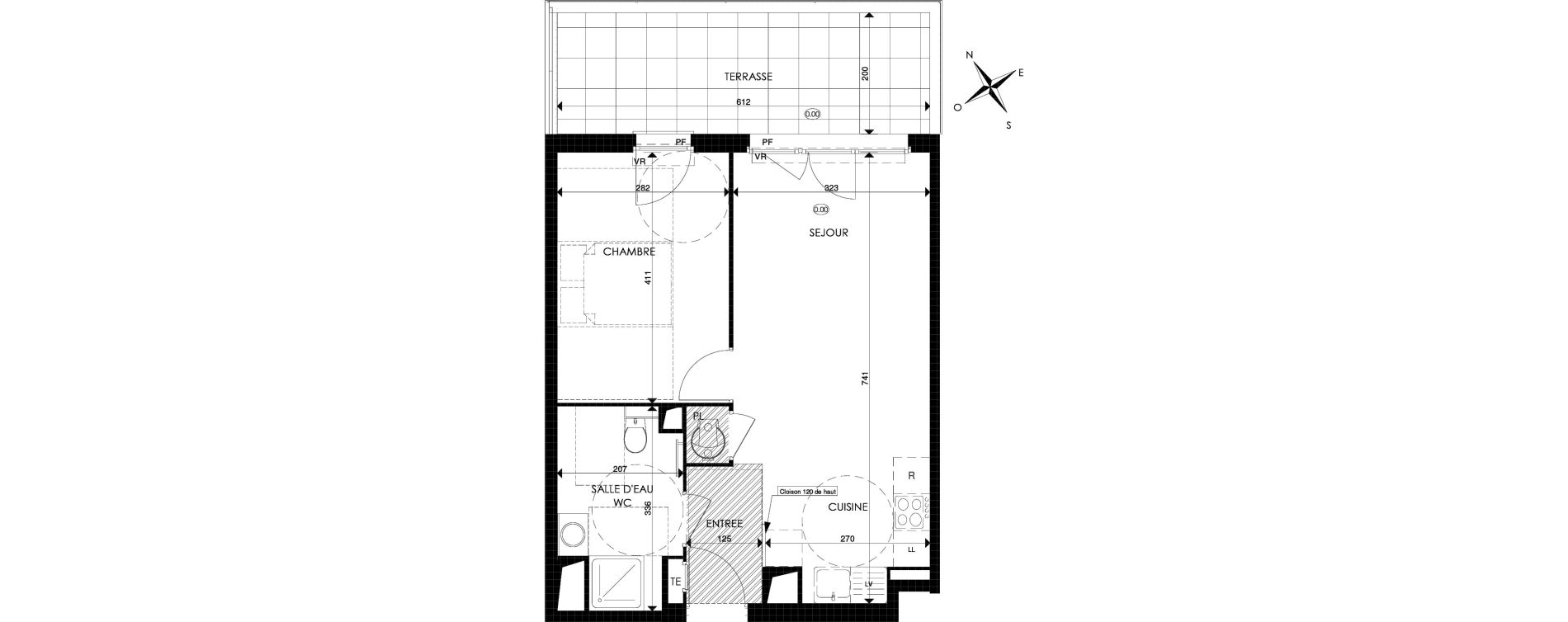 Appartement T2 de 43,18 m2 &agrave; Cogolin Centre