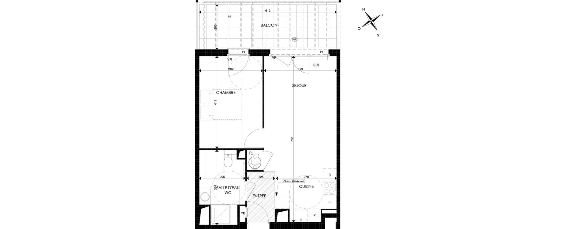 Appartement T2 de 43,05 m2 &agrave; Cogolin Centre