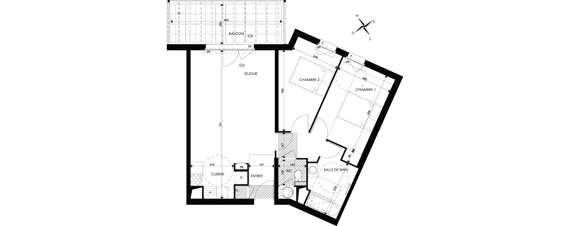 Appartement T3 de 63,92 m2 &agrave; Cogolin Centre
