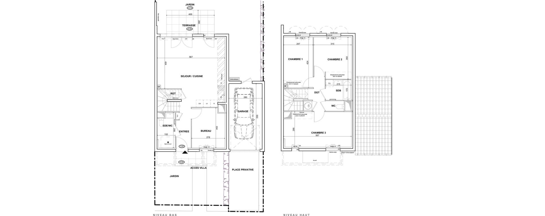 Villa T4 de 93,86 m2 &agrave; Cogolin Centre