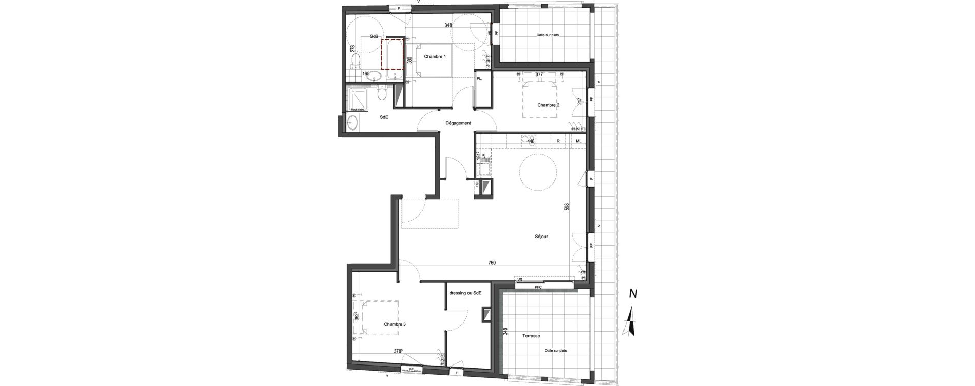 Appartement T4 de 96,00 m2 &agrave; Cogolin Centre