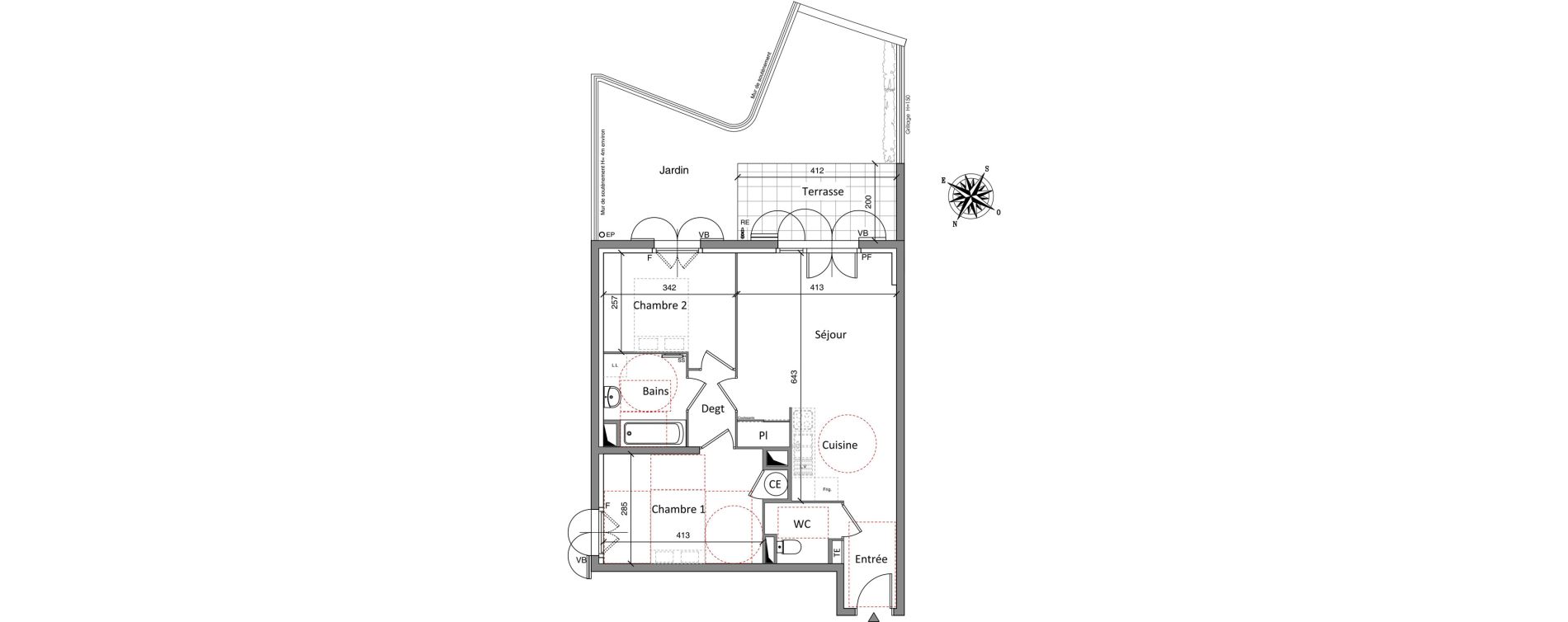 Appartement T3 de 59,90 m2 &agrave; Cogolin Centre
