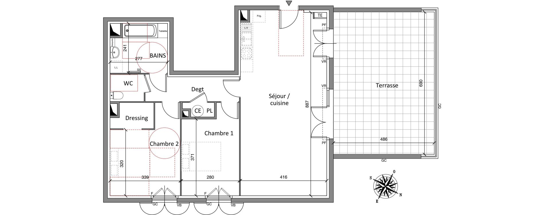 Appartement T3 De 77 75 M2 2eme Etage No L Horizon Cogolin Ref 487