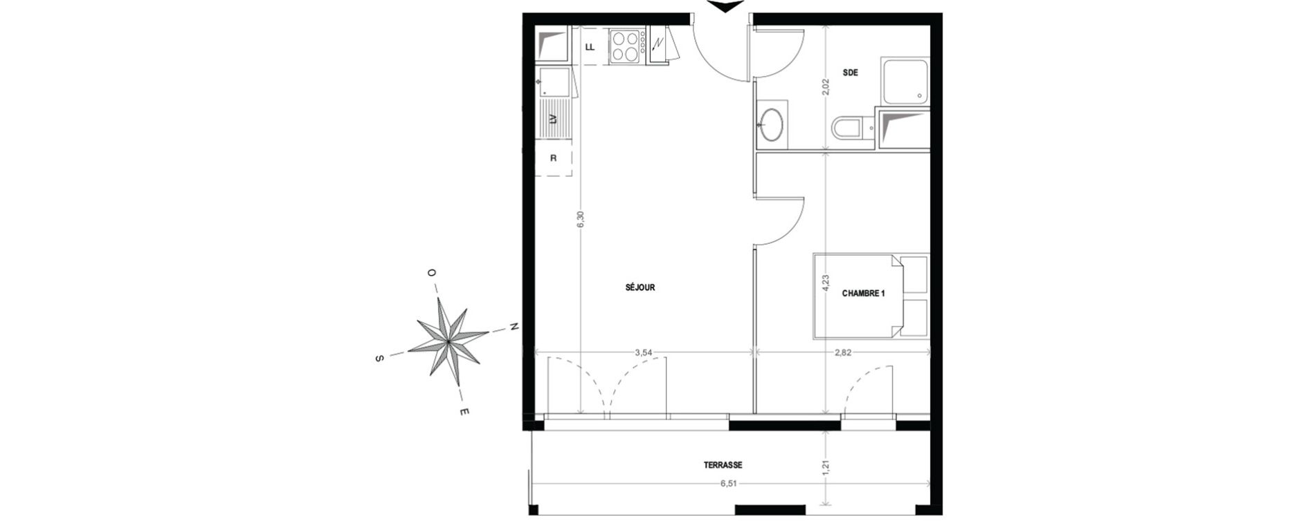 Appartement T2 de 38,67 m2 &agrave; Cogolin Centre