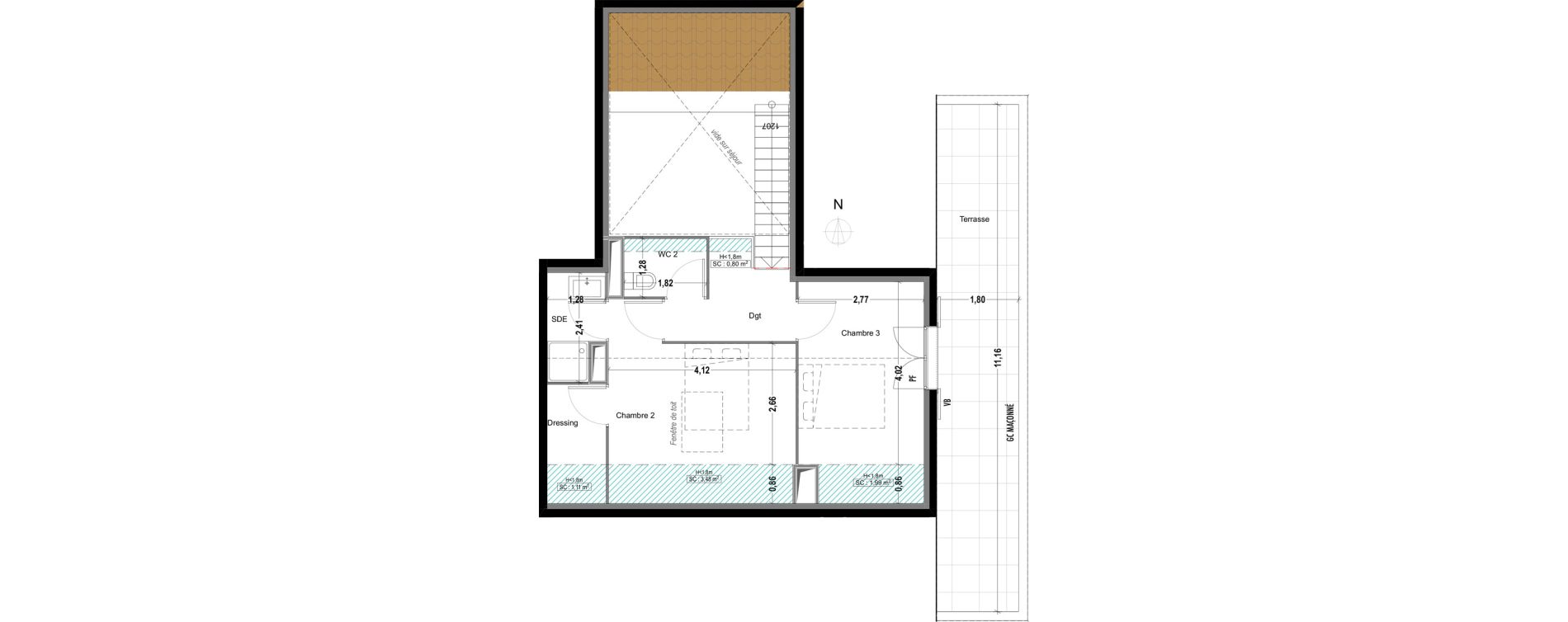 Duplex T4 de 80,45 m2 &agrave; Cogolin Centre