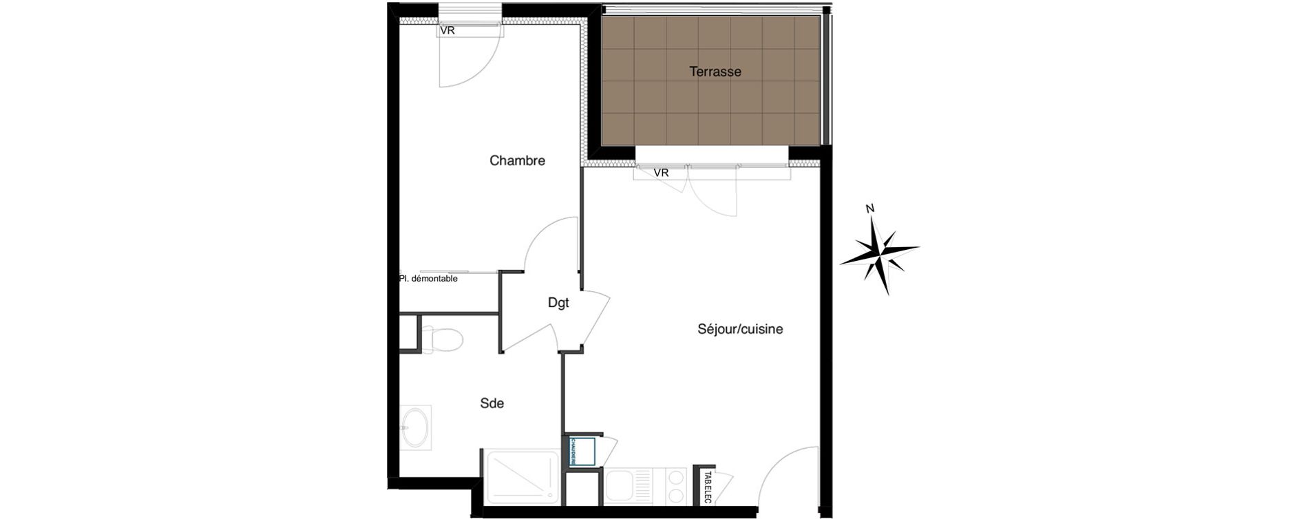 Appartement T2 de 39,12 m2 &agrave; Cuers La clauvade