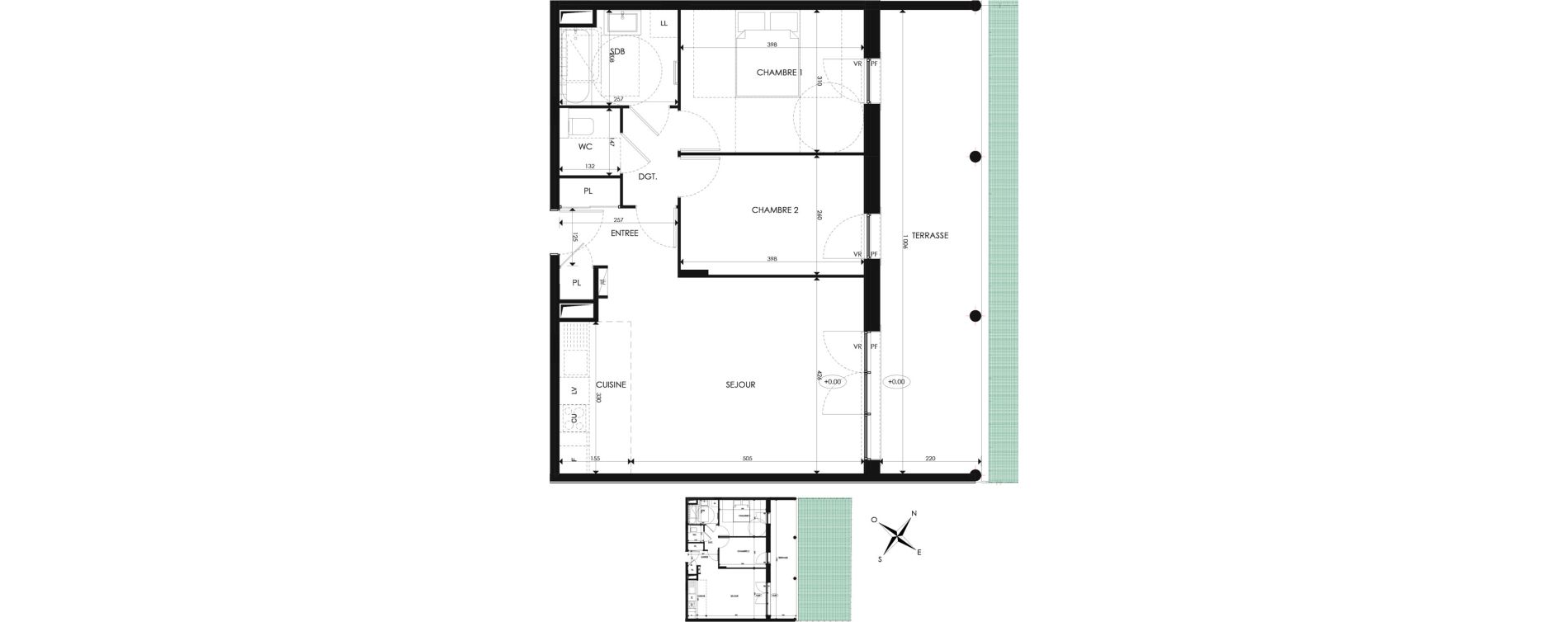 Appartement T3 de 64,56 m2 &agrave; Draguignan Pierre de la f&eacute;e - morgay