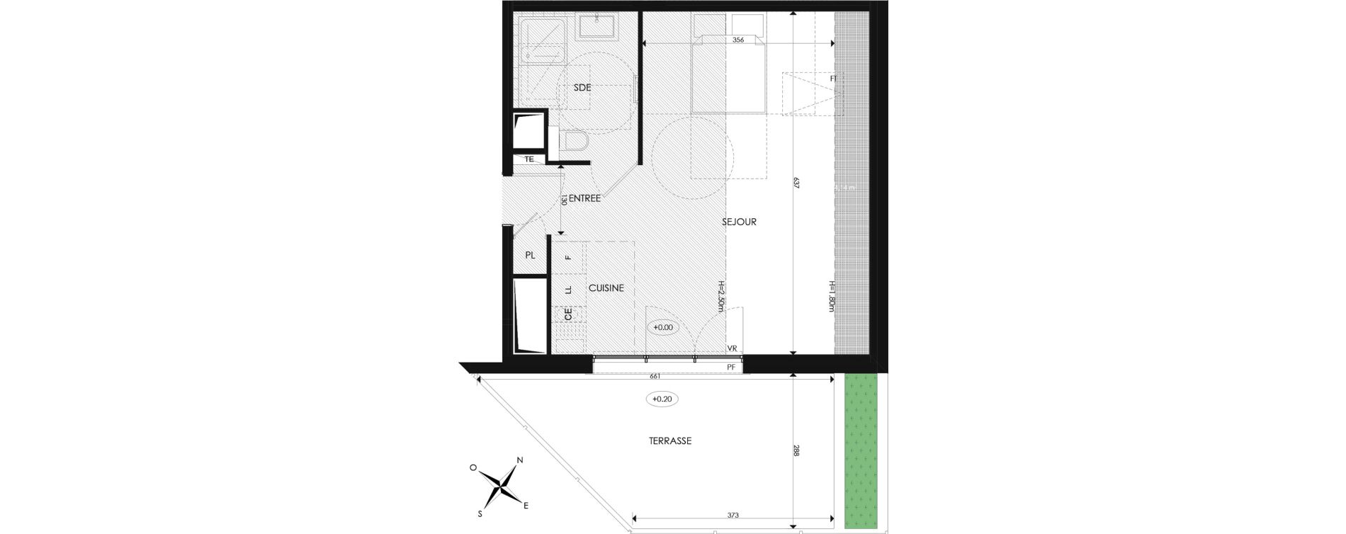 Appartement T1 de 35,82 m2 &agrave; Draguignan Pierre de la f&eacute;e - morgay