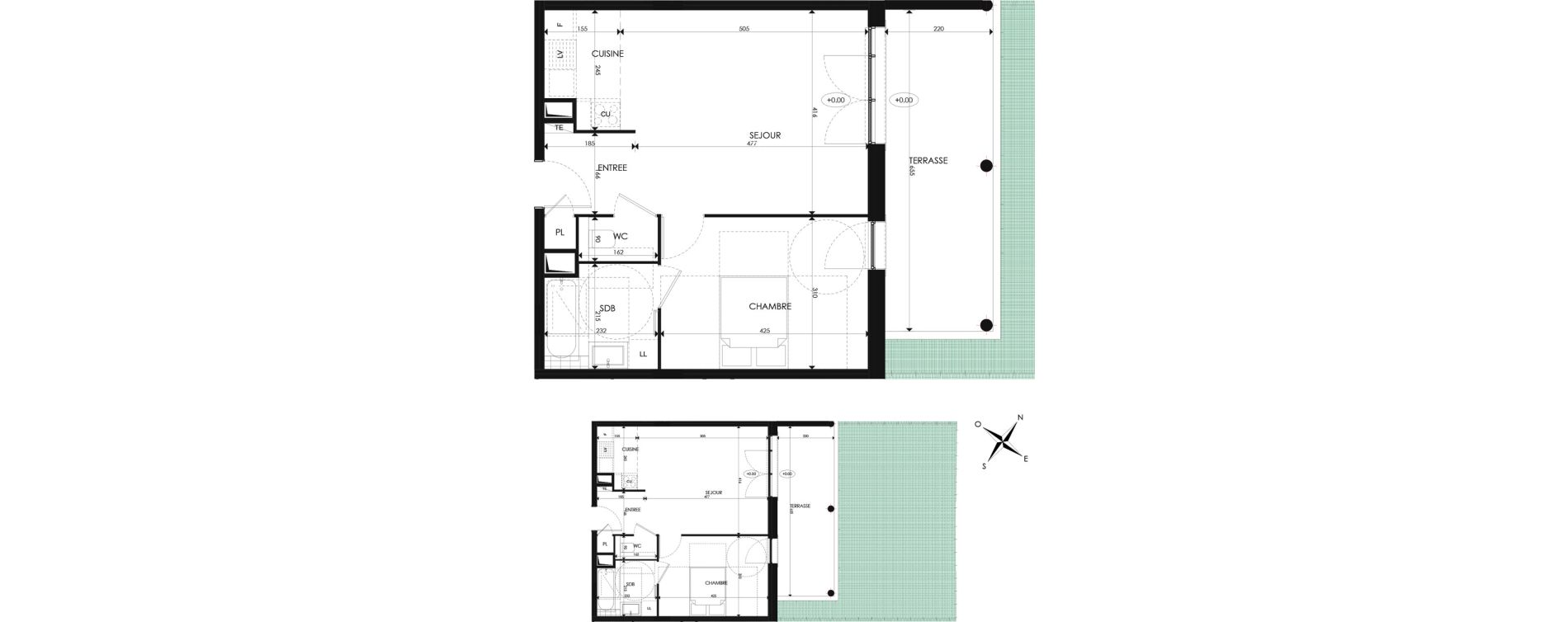 Appartement T2 de 46,93 m2 &agrave; Draguignan Pierre de la f&eacute;e - morgay